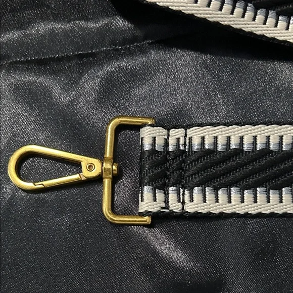 Sharif Black Iridescent Croc-Embossed Leather Bag NWT - Picture 10 of 16